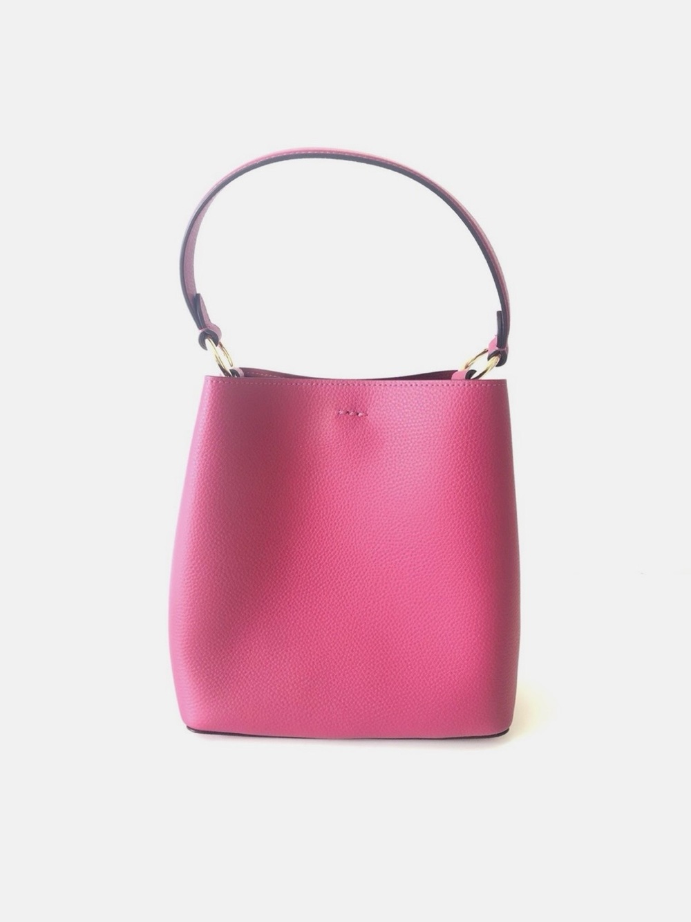 COACH Pebbled Leather Shoulder Bag in Berry Pink - Picture 4 of 4